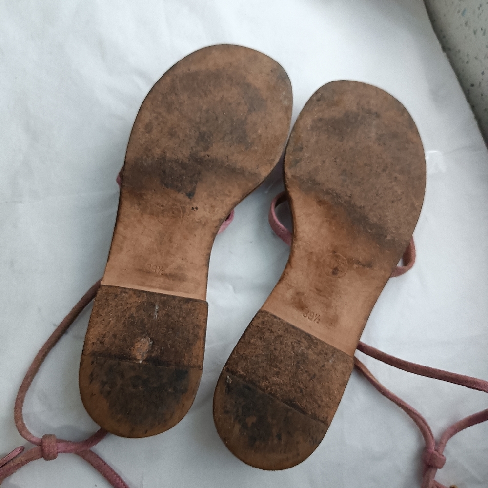 CHANEL Camellia  suede Sandals sz 39.5 - Picture 4 of 14